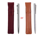 Manual Acupuncture Pen 304 Stainless Steel 5.83in with Leather Pen Holder