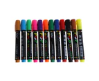 12 Color Whiteboard Marker Erasable for POP Paper Glass Dry Erasing 5mm Writting - Mixed Color