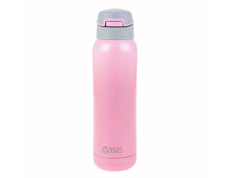 Oasis Stainless Steel Insulated Sports Water Bottle with Straw 500ml Soft Pink