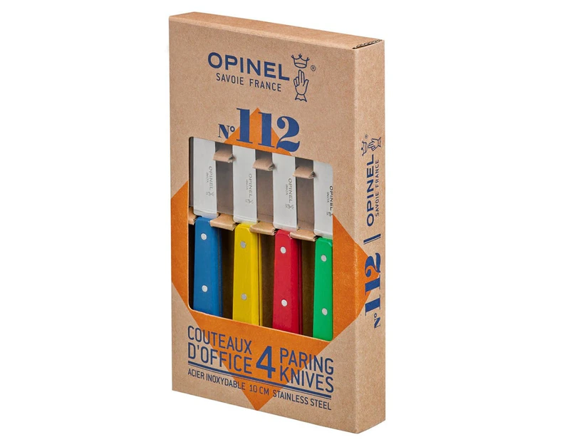 Opinel Classic Stainless Steel Paring Knives 10cm Set of 4