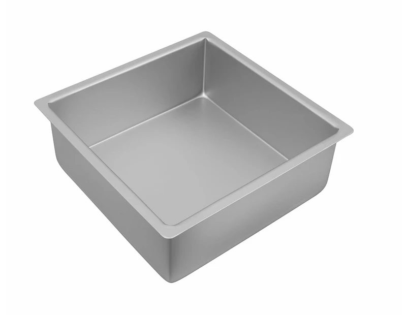Bakemaster Silver Anodised Square Deep Pan 25x10cm