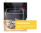 Desktop Piggy Bank Acrylic Saving Pot Transparent Saving Bank Money Supply
