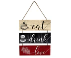 Wooden Dining Room Wall Sign Kitchen Door Wall Hanging Sign Hanging Wall Decor