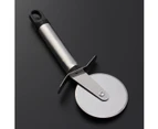 Stainless Steel Pizza Wheel Cutter with Handle Pizza Pastry Dough Wheels Cutter Kitchen Baking Tools (Single Wheel Surface)