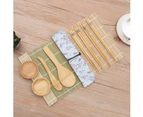 11pcs Bamboo Sushi Making Kit DIY Tools Sushi Rolling Mats Bamboo Chopsticks Sauce Dishes