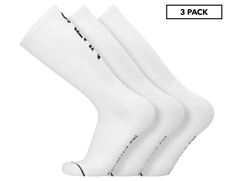 Calvin Klein Men's Cotton Cushion Crew Sock 3-Pack - White
