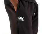 Canterbury Men's CCC Anchor Fleece Trackpants / Tracksuit Pants - Black