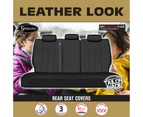 Kia Carnival YP Wagon 2015-2020 PU Leather Rear (Row 2) Custom Car Seat Cover - Black