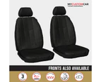 For Toyota Camry Hybrid Sedan 2017-On PU Leather Black REAR Car Seat Covers