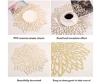 4-Piece Set PVC Round Placemats Washable Placemats Round, Heat-Resistant, Non-Slip Placemats