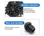 32 pieces pipe plugs, round end cap, pipe, lamellar plugs with spherical head, pipe cover made of plastic, round pipe plugs - Black