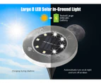 12pk New 8 LED Solar Lights Garden Outdoor (Sydney Stock) Inground Lights Waterproof Stainless Steel Buried Pathway Lights