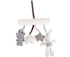 Baby Hanging Rattle Toys Soft Baby Music Plush Activity Crib Stroller Toys Rabbit Star Shape for Toddlers Baby Girls Baby Boys