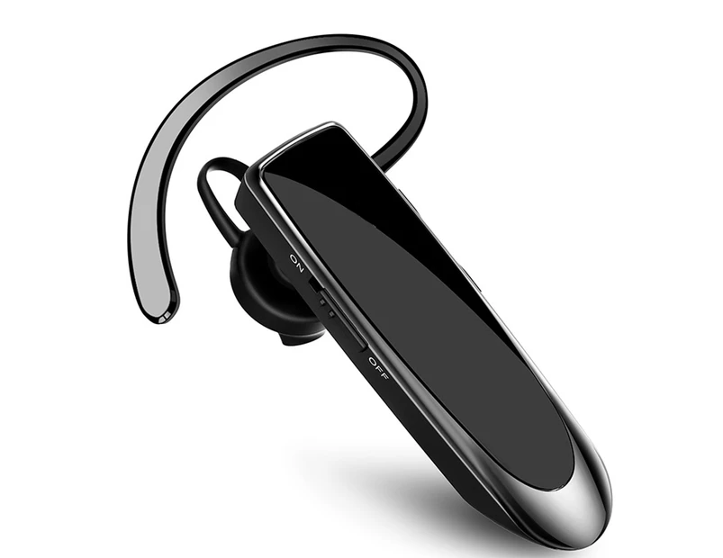 Bluetooth Headset, K200 Bluetooth Earpiece Handsfree V5.0 Wireless Headphone with Noise Cancelling and Microphone Compatible for Android iPhone - Black
