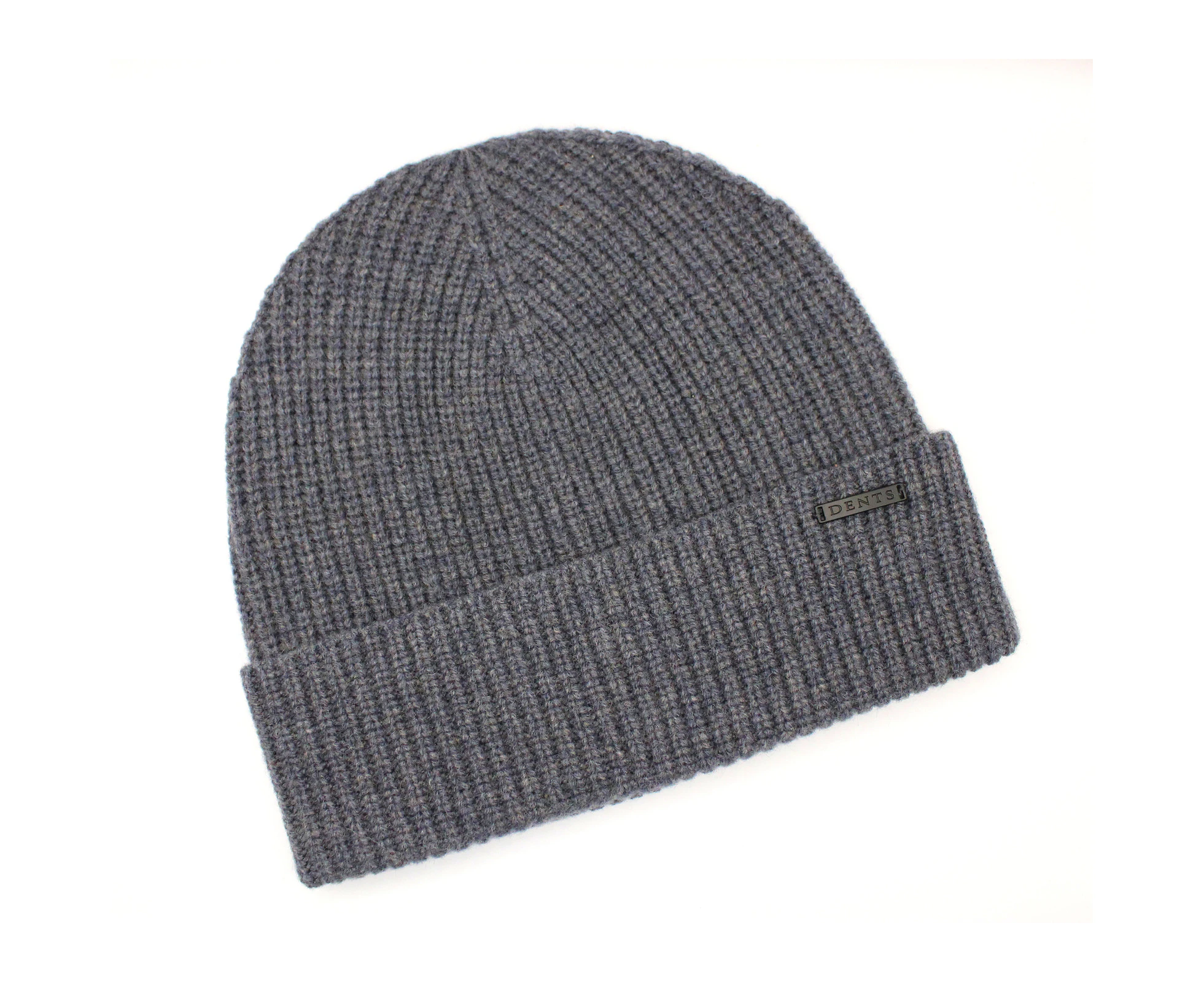 Dents Pure Merino Wool Rib Knit Beanie Hat - Shale