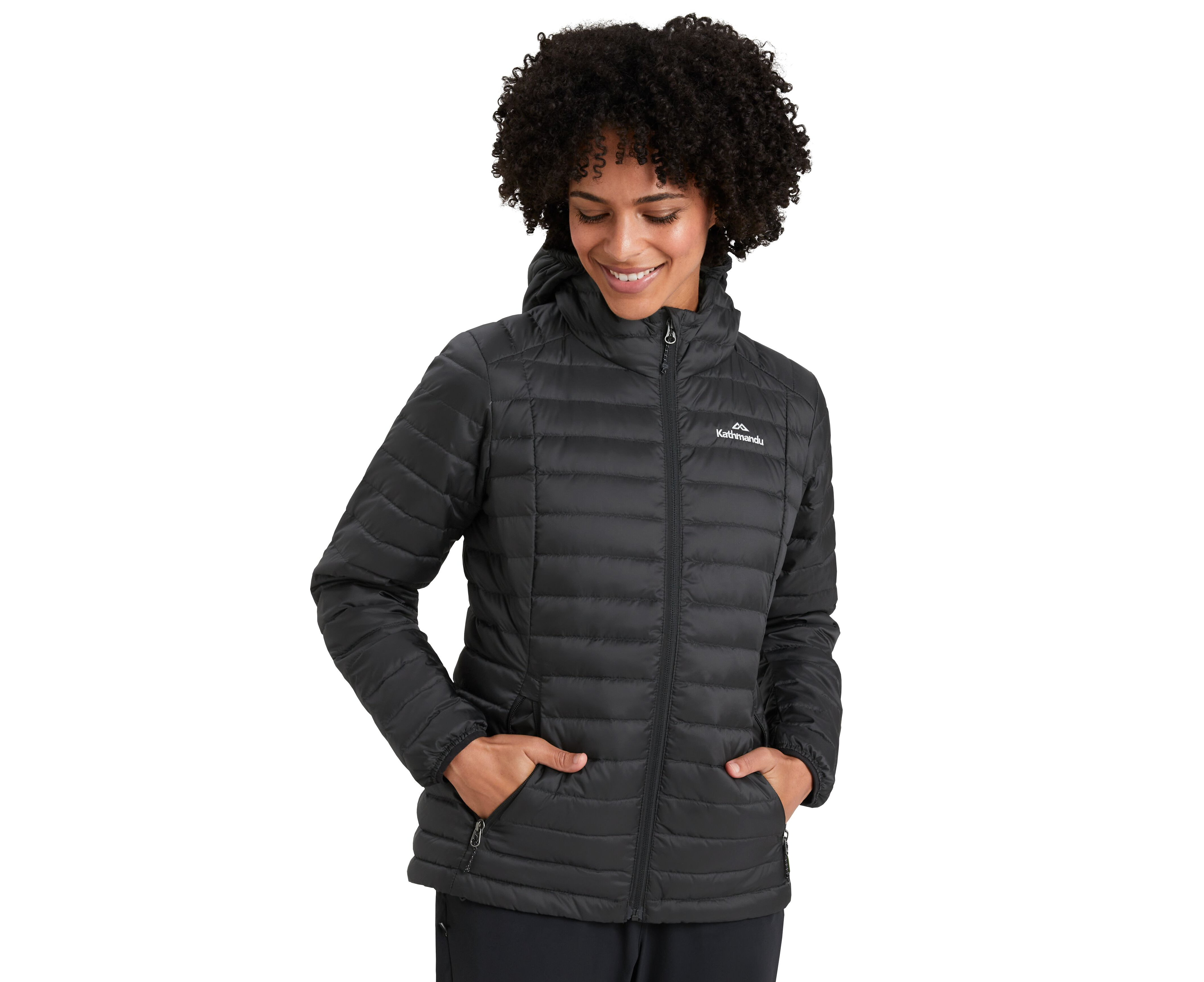 Kathmandu Heli Womens Hooded Down Puffer 600 Fill Lightweight