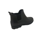 Jellies Molly Ladies Gumboots Ankle boot Elastic Panel Water Resistant Durable  Chunky Sole - Black