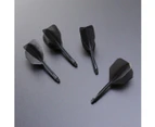 4 Pcs Transparent Fine Thread Dart Flights Darts Accessory Sports Dart Tail Wings (Fine and Small Thread, Black)