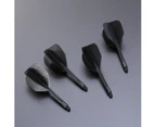 4 Pcs Transparent Fine Thread Dart Flights Darts Accessory Sports Dart Tail Wings (Fine and Small Thread, Black)