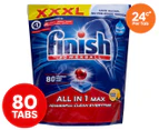 Finish Powerball All-In-One Max Dishwasher Tabs Lemon Sparkle 80pk