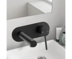 WELS Wall Bathtub Basin Mixer Water Spout set Brass Round Bathroom Faucets Shower tap Black