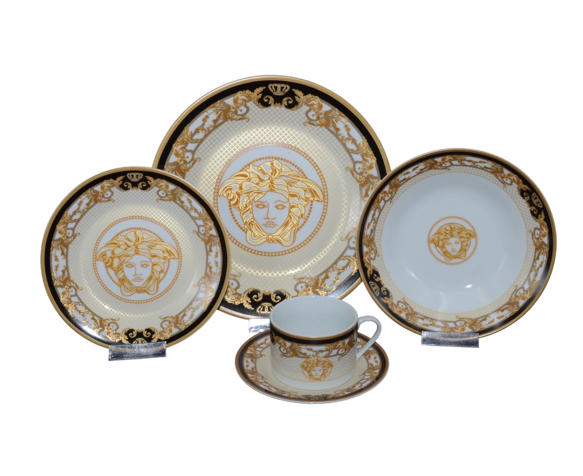 The House of Florence Medusa Luxe Gold 20 Piece Dinner Set