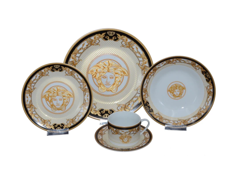 The House of Florence Medusa Luxe Gold 20 Piece Dinner Set