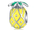 Solid 925 Sterling Silver Pineapple Fruit Pandora Inspired Charm