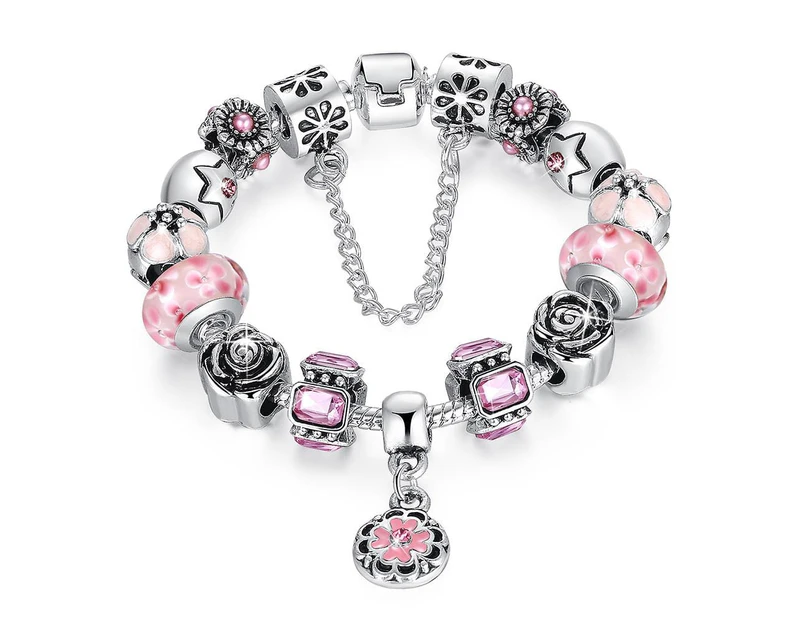 Pandora Inspired Full Set Beaded Charm Bracelet - Default