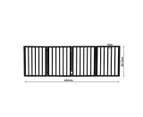 Pawz 4 Panels Wooden Pet Gate Dog Fence Safety Stair Barrier Security Door Black