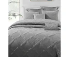 7 Piece Bamboo Comforter Set | 7pc Bamboo Matelasse Weave Set Coverlet | 2 Sizes - 4 Colours - Ultimate Grey
