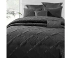 7 Piece Bamboo Comforter Set | 7pc Bamboo Matelasse Weave Set Coverlet | 2 Sizes - 4 Colours - Charcoal