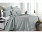 7 Piece Light Comforter Set | Coverlet Set | 7pc Summer Cool Bedspread | 2 Sizes - 6 Colours - Silver