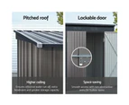 Giantz Garden Shed 1.95x1.31M Sheds Outdoor Storage Steel Workshop House Tool Double Door
