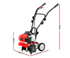 Giantz 88CC Tiller Garden Cultivator Rototiller 4 Blades Soil Plower Rotary Hoe