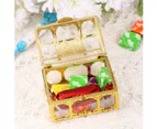 10pcs Creative Candy Box Treasure Chest Shape Sugar Containers Holder Gift Storage Case Party Supplies for Wedding (Golden)
