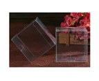 10 Pcs PP and PVC Plastic Packing Boxes Transparent Candy Box for Wedding Party (4x4x4cm)