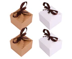 24pcs Party Gift Box Candy Holder Wavy Kraft Paper Box Baking Containing Case