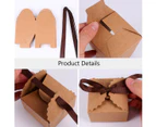 24pcs Party Gift Box Candy Holder Wavy Kraft Paper Box Baking Containing Case