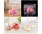 12pcs Square Candy Boxes Candy Cases Clear Candy Holders Candy Packing Boxes