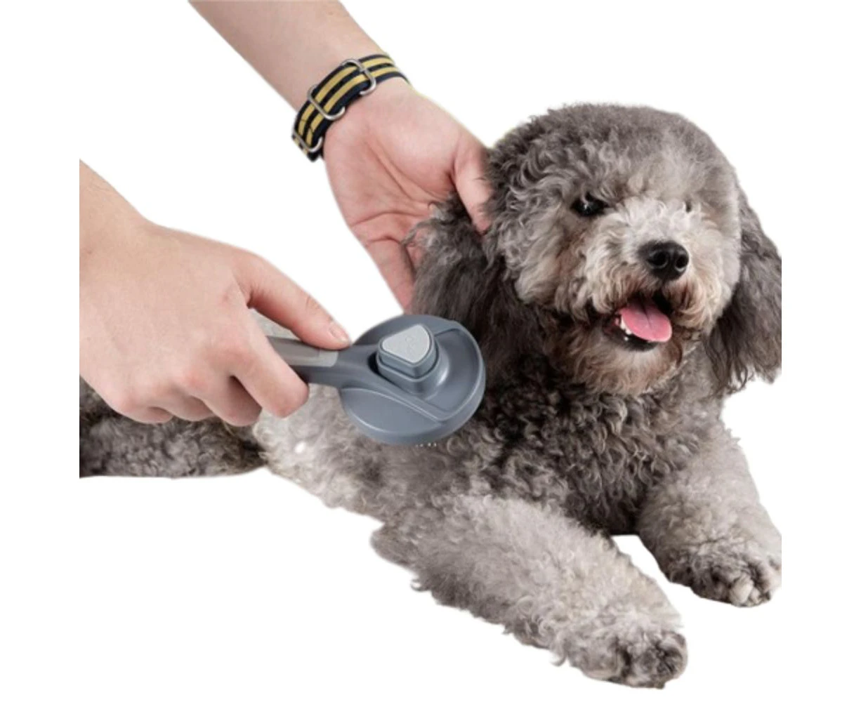 Pet Grooming Hair Brush - Grey