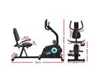 Everfit Exercise Bike Magnetic Recumbent Indoor Cycling Home Gym Cardio 120kg