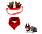 MChristmas Pet Scarf Hat Cat Dog Headwear Scarf Pet Hair Band Scarf Christmas Costume- m