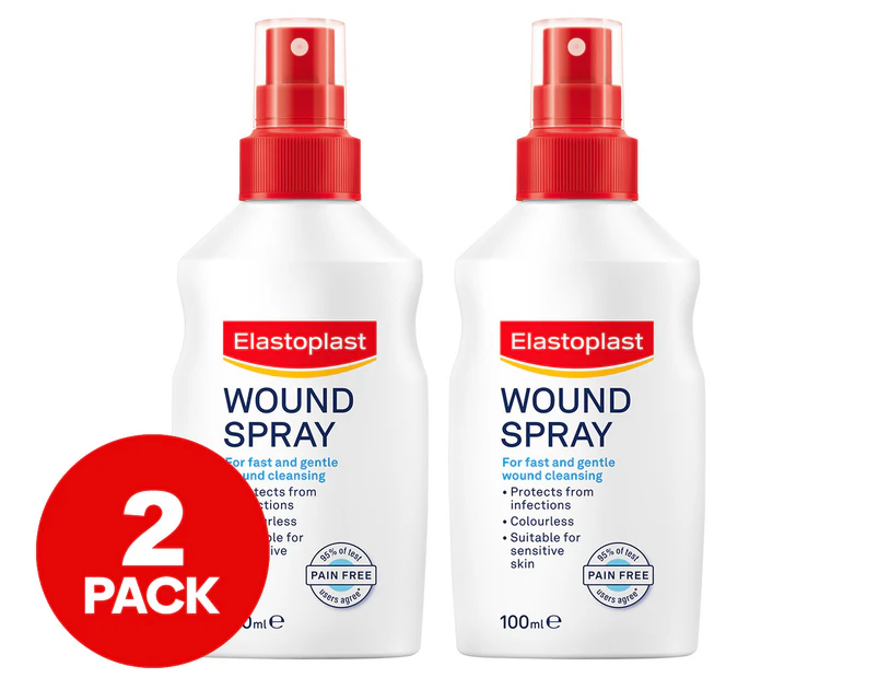 2 x Elastoplast Wound Spray 100mL