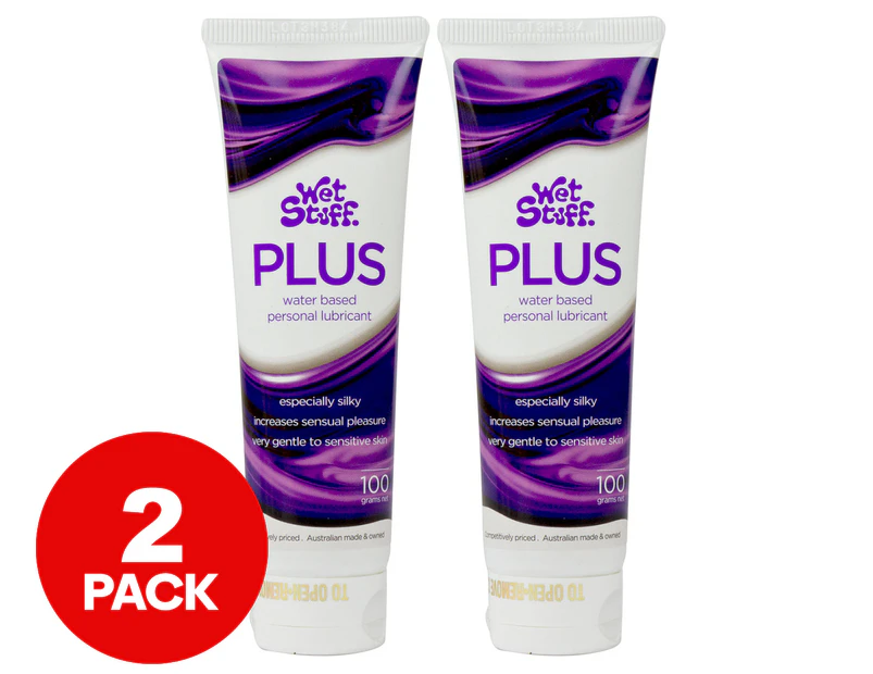 2 x Wet Stuff Plus Water Based Personal Lubricant 100g