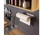 Paper Towel Holder Under Kitchen Cabinet - Wall Mounted Adhesive Paper Towel Holder, Sus304 Stainless Steel
