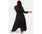 THE POETIC GYPSY Women's Brown Sugar Maxi Dress in Black