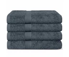4 Pack Bath Towel Sets Combed Cotton 552Gsm Comfortable Soft charcoal color