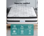 Dreamz Spring Mattress Bed Pocket Egg Crate Foam Medium Firm Double Size 35CM - White