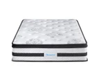 Dreamz Spring Mattress Bed Pocket Egg Crate Foam Medium Firm Queen Size 35CM - White